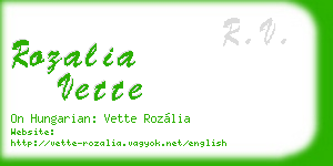 rozalia vette business card